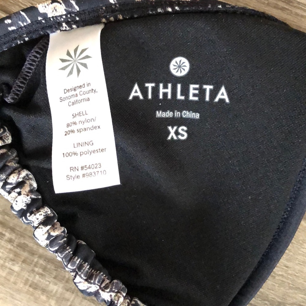 Athleta Boho Print Triangle String Bikini Top Xs - image 3